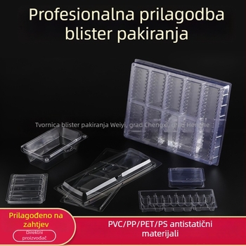 PVC blister kutija za kartice – prozirna PET sklopiva kutija za hranu i slastice, prilagodljivo