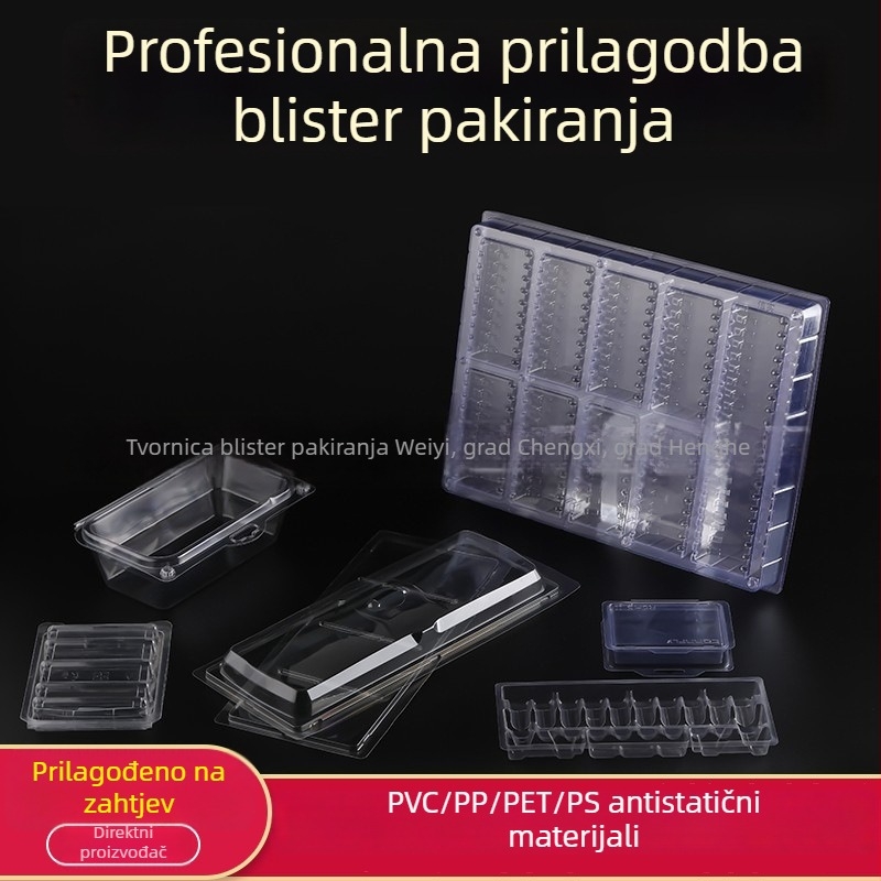 PVC blister kutija za kartice – prozirna PET sklopiva kutija za hranu i slastice, prilagodljivo