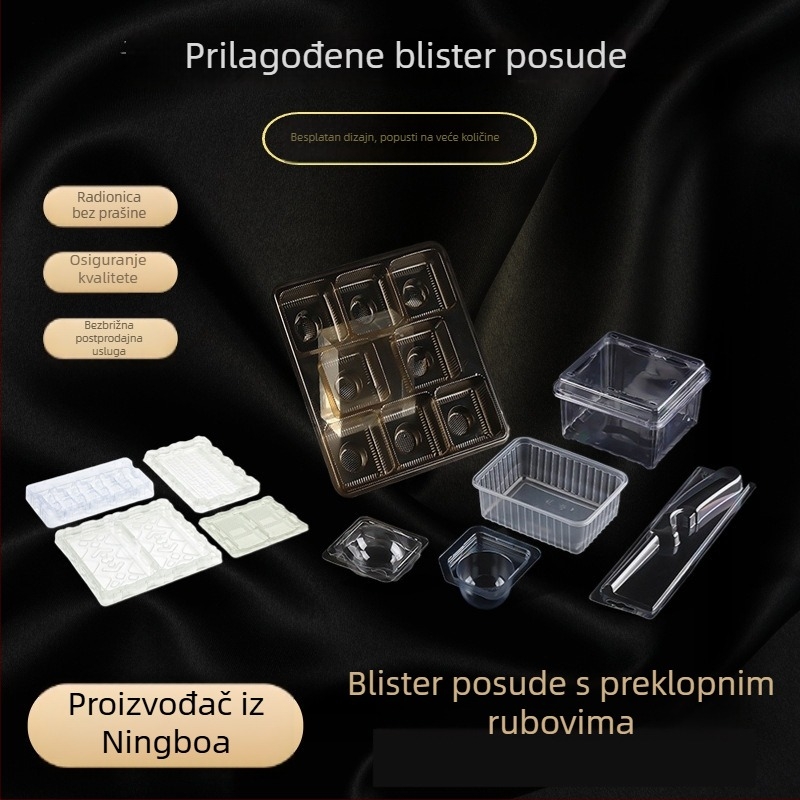 PVC blister kutija za kartice – prozirna PET sklopiva kutija za hranu i slastice, prilagodljivo