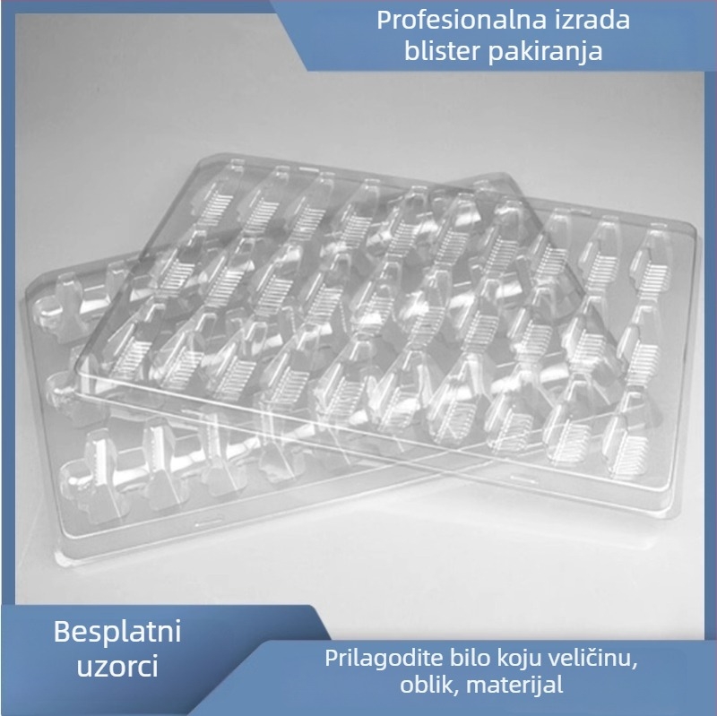 Blister kutija za pakiranje s PVC pladnjem, PET umetkom za hranu i PP kozmetička kutija za pohranu