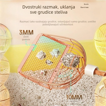 Nehrđajuća čelična lopatica za mačju stelju s finim otvorima, velika veličina