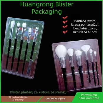 Prilagodljiv set baze za četkice za šminku sa blister umetkom, prozirna ambalaža, blister kutija, komplet kozmetike