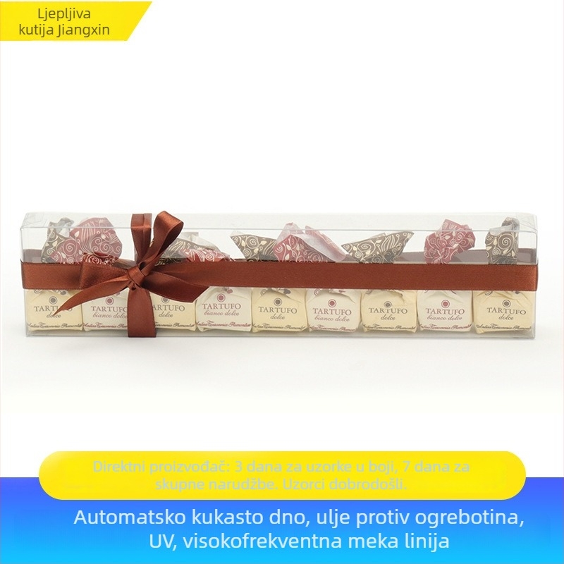 Prozirna PET plastična kutija za pakiranje s PVC prozirnim poklopom – kutija za čokoladu i božićne darove