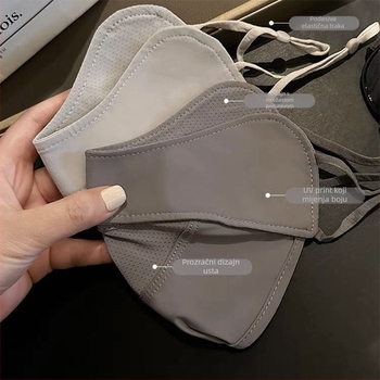 Ljetna maska od najlona s UV zaštitom, prozračna i lagana, unisex, za muškarce i žene, za aktivnosti na otvorenom, putovanja i vožnju biciklom, zaštita očiju
