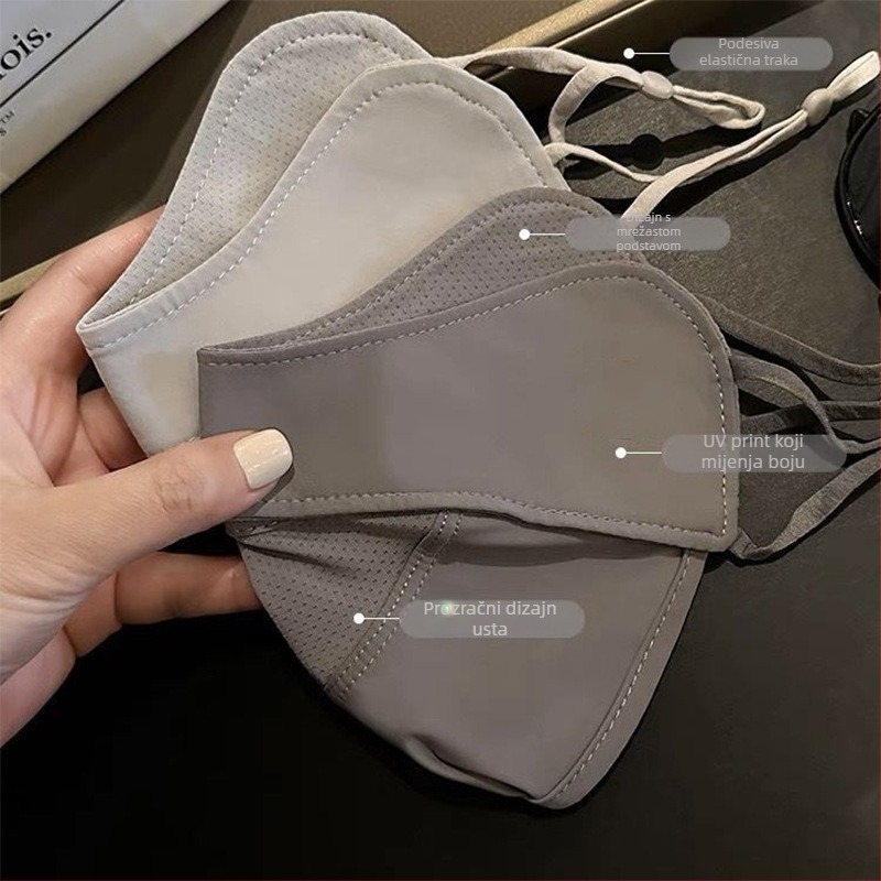 Ljetna maska od najlona s UV zaštitom, prozračna i lagana, unisex, za muškarce i žene, za aktivnosti na otvorenom, putovanja i vožnju biciklom, zaštita očiju