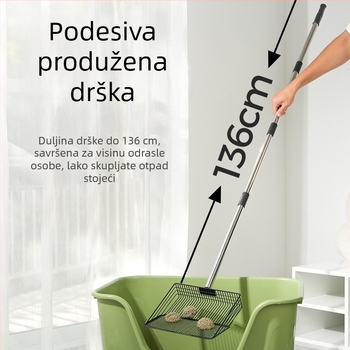 Nova poboljšana produžena lopata za mačju stelju i lopata za kokošji izmet za farmu — višenamjenski alat za prikupljanje otpada