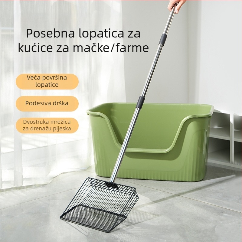 Nova poboljšana produžena lopata za mačju stelju i lopata za kokošji izmet za farmu — višenamjenski alat za prikupljanje otpada