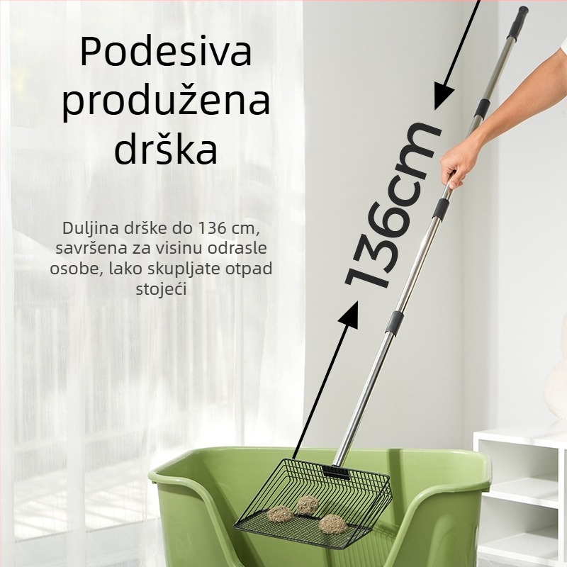 Nova poboljšana produžena lopata za mačju stelju i lopata za kokošji izmet za farmu — višenamjenski alat za prikupljanje otpada