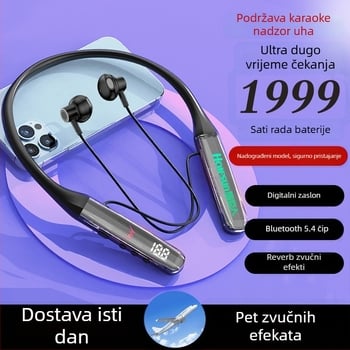 HALFSun Shadow Giant Esports Bluetooth slušalice oko vrata, dugotrajna autonomija, zvučna kartica, profesionalni karaoke, snažan bas