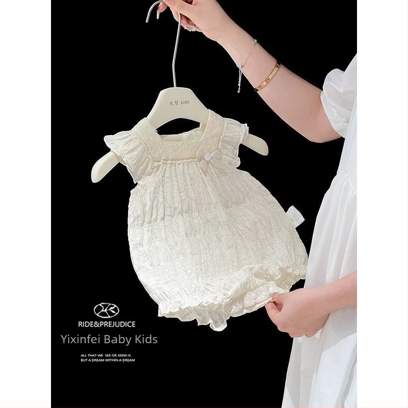 Pamukasti ljetni romper za novorođenčad, kratkih rukava, pulover stil, unisex, 0–12 mjeseci, do 80 cm
