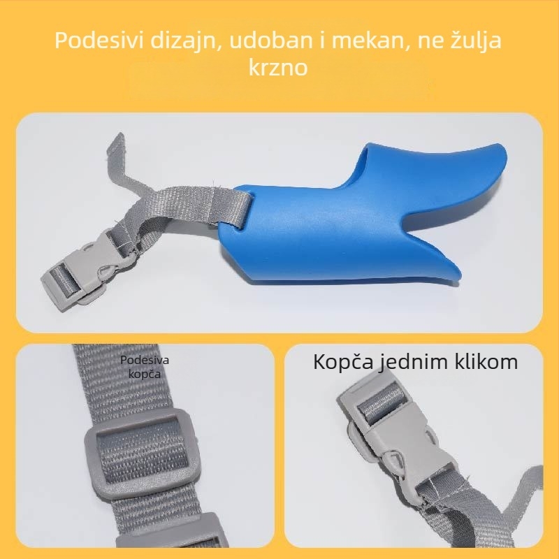 Psi maska s dizajnom patke — protiv lajanja i gutanja nepoželjenih objekata, Teddy stil za štenad