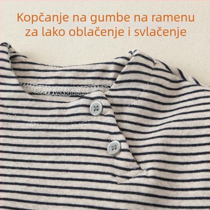 Pamukasti kombinezon s trakama, korejskog stila, dugi rukavi, za proljeće i jesen, za dječake 1–3 godine
