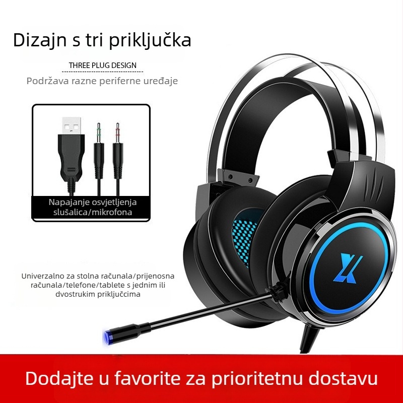 X8 žični gaming headset za PC i prijenosna računala s 3,5 mm priključkom
