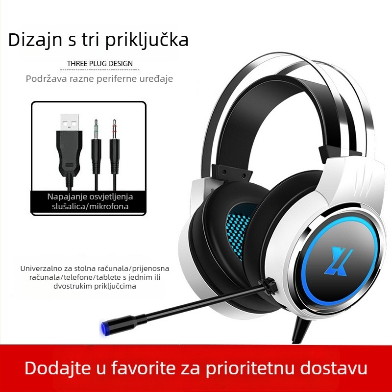 X8 žični gaming headset za PC i prijenosna računala s 3,5 mm priključkom