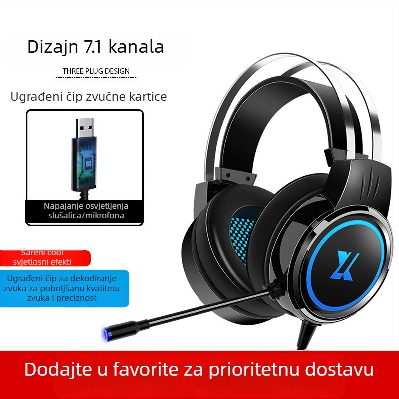 X8 žični gaming headset za PC i prijenosna računala s 3,5 mm priključkom