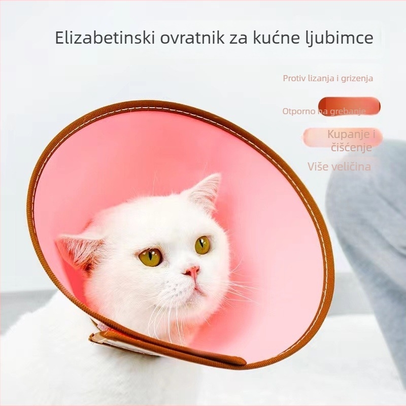 Elizabetin ovratnik za pse i mačke, veličine S–L, zaštitni pokrov za glavu protiv grebanja, ugriza i lizanja.
