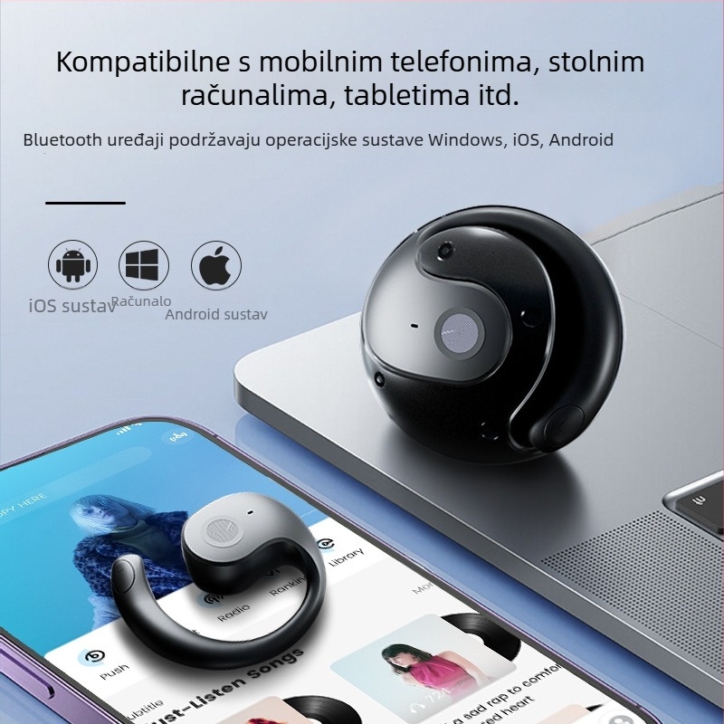 Nove Bluetooth slušalice s kostnom provodljivošću i AI prijevodom, sportskog otvorenog dizajna, s dugim trajanjem baterije