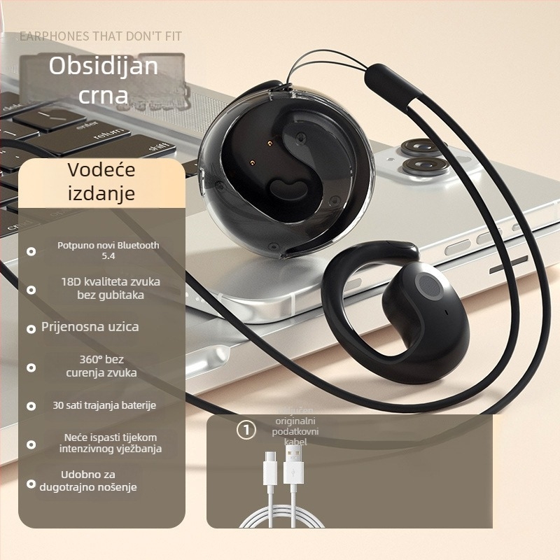 Nove Bluetooth slušalice s kostnom provodljivošću i AI prijevodom, sportskog otvorenog dizajna, s dugim trajanjem baterije