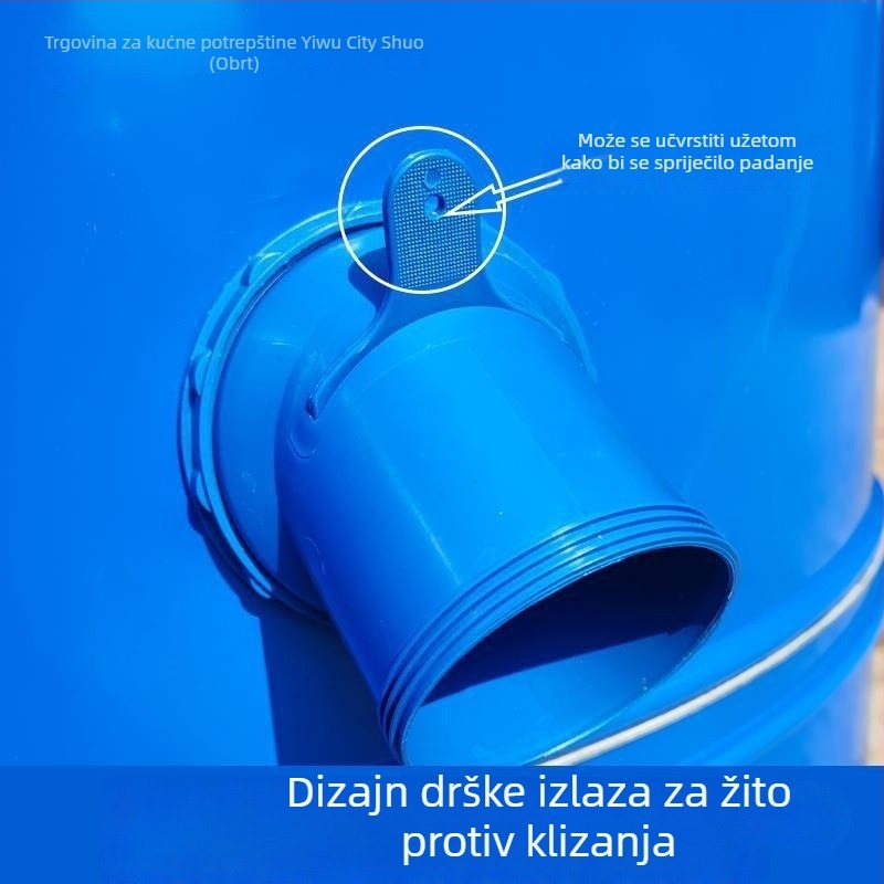 Kućni metalni spremnik za skladištenje žitarica s izlazom