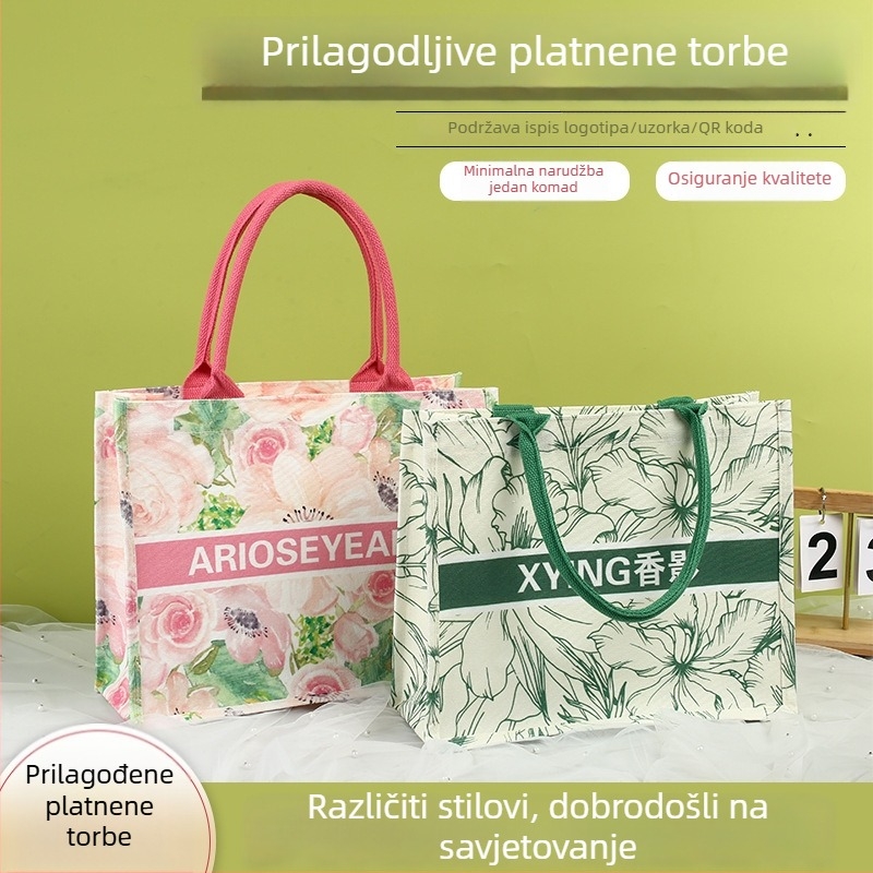 Prilagođena platnena torba za reklamu s otiskom loga – ekološka torba za kupovinu