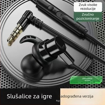 Žičani gaming headset kompatibilan s Black Shark, Redmi K50/K40, Honor, OPPO i vivo, s kabelskim upravljačem
