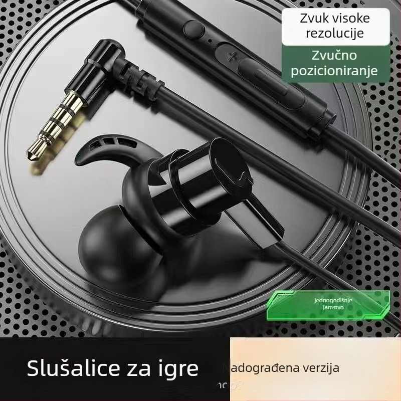 Žičani gaming headset kompatibilan s Black Shark, Redmi K50/K40, Honor, OPPO i vivo, s kabelskim upravljačem