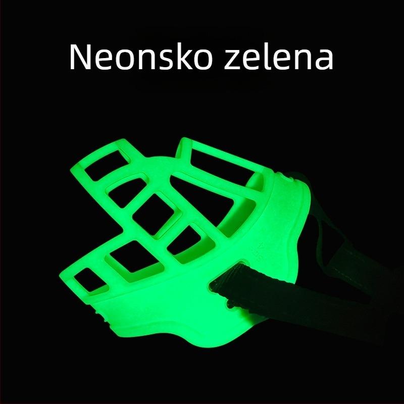 Silikonska maska za psa s zaštitom od ugriza i laje, svijetli u mraku