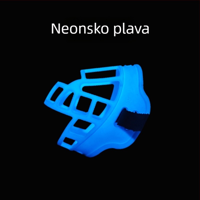 Silikonska maska za psa s zaštitom od ugriza i laje, svijetli u mraku