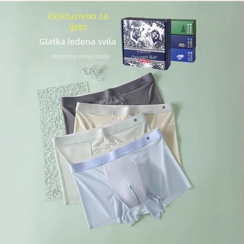 Muške bokserice od ledenog svile – ultra tanke, prozračne, brzo sušeće, velike veličine