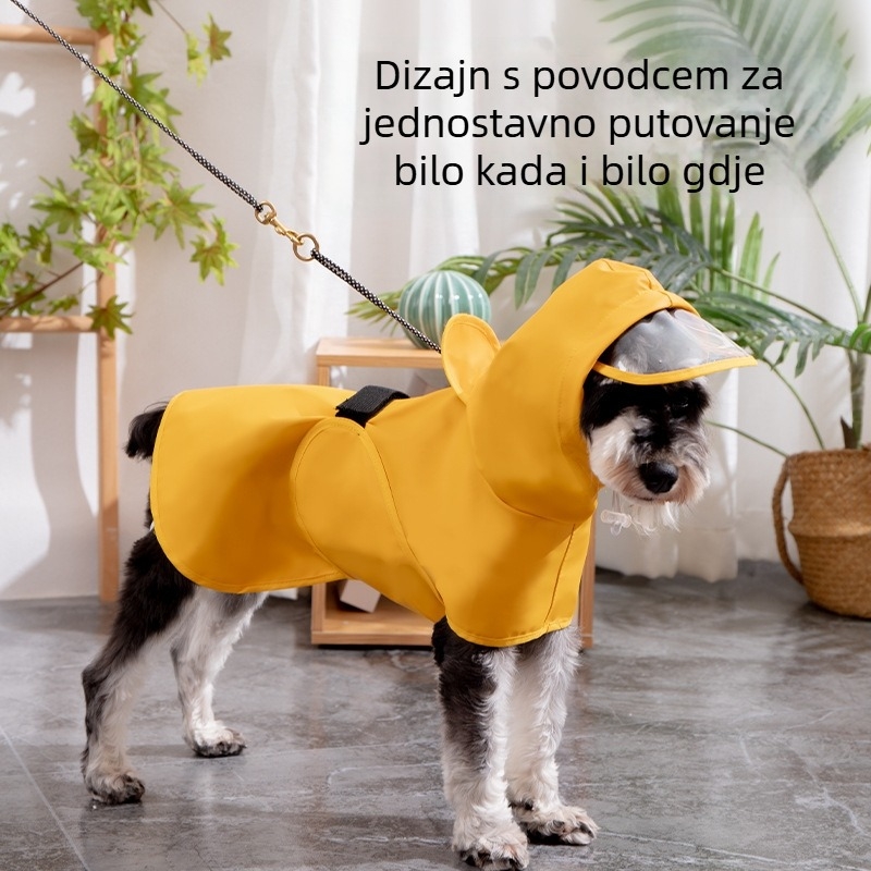 Vodootporni kaput s kompletnom zaštitom za manje i srednje pse, Teddy stil, pogodan za corgi i šnauzera