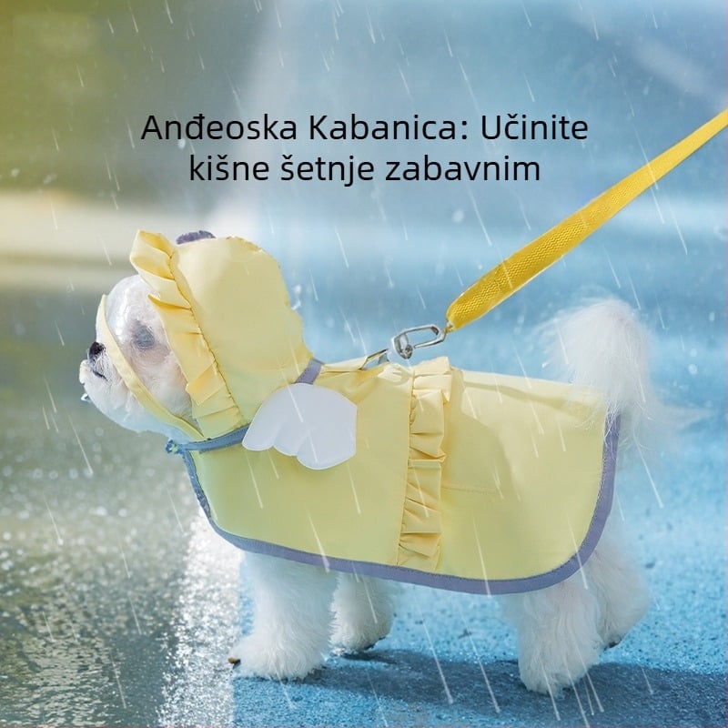 Vodootporan kaput za pse malih i srednjih veličina, pogodan za kišne šetnje; za pasmine Teddy i Bichon Frisé.
