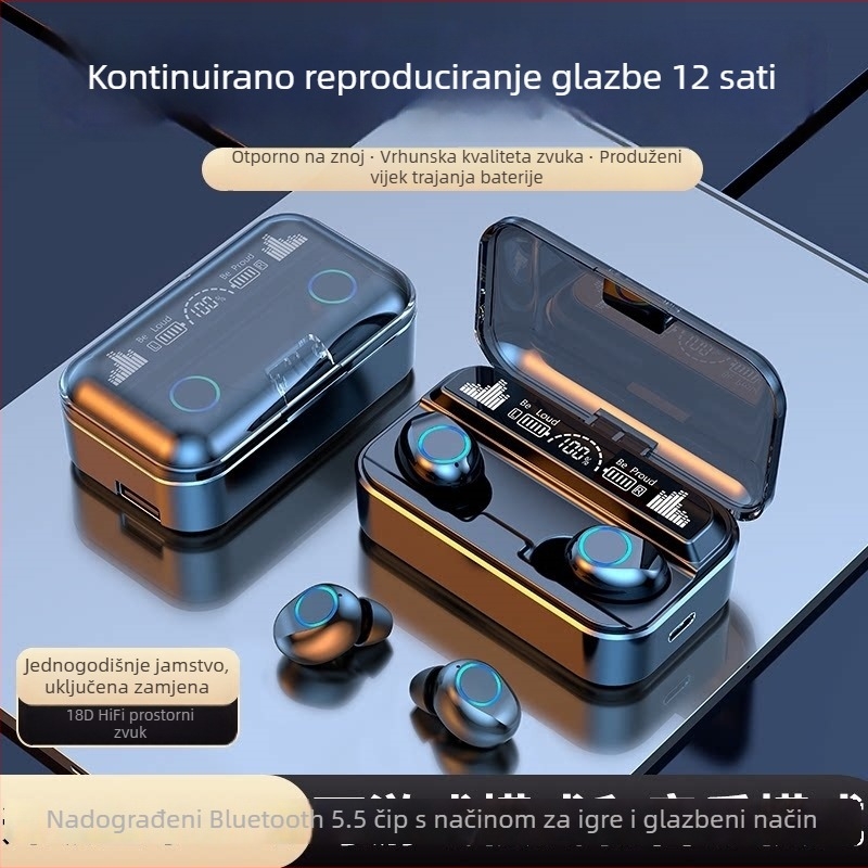 Bežične Bluetooth slušalice, mini in-ear za sport, 5,5 mm drajver, kompatibilne s Apple i Android