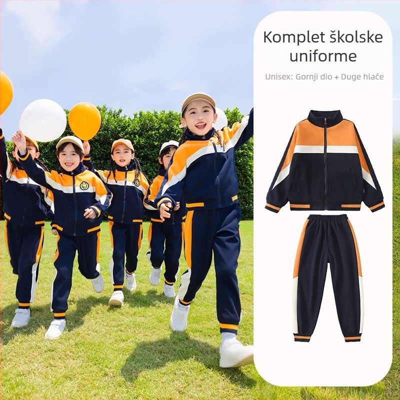 Trodjelni set školske uniforme za djecu od vrtića do osnovne škole, proljeće i jesen