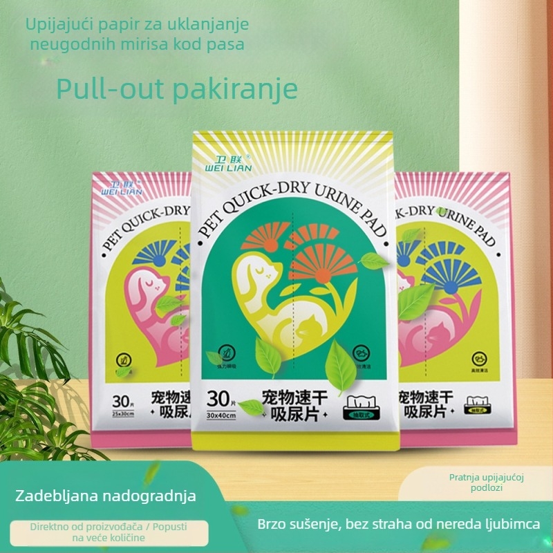 Podloge za mokrenje za pse i mačke, brzo upijanje, visoka apsorpcija, neutralizacija mirisa