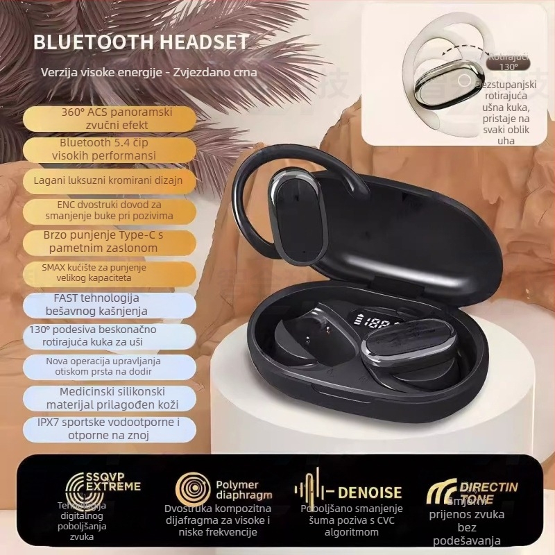 Bežične Bluetooth slušalice, in-ear, stereo zvuk, silikonska izrada, trajanje baterije 4-8 sati