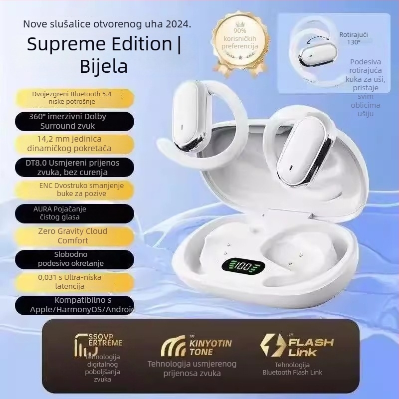 Bežične Bluetooth slušalice, in-ear, stereo zvuk, silikonska izrada, trajanje baterije 4-8 sati