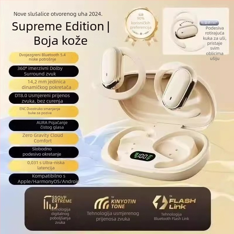 Bežične Bluetooth slušalice, in-ear, stereo zvuk, silikonska izrada, trajanje baterije 4-8 sati