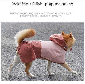 Ljetni kišni kaput za pse — vodootporan i otporan na vjetar, lagani kaput za srednje i velike pse, pogodan za sve sezone