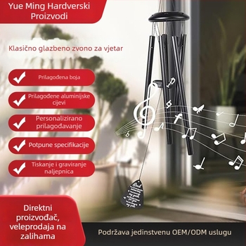 Vanjski vodootporni aluminijski zvončići za vjetar, visoka kvaliteta muzički zvuk, viseći dekorativni suvenir kao dar
