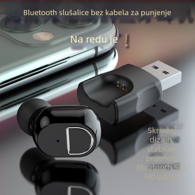 Bežične Bluetooth slušalice s USB izravnim punjenjem, ušni model, privatni dizajn, zvuk vrhunske kvalitete