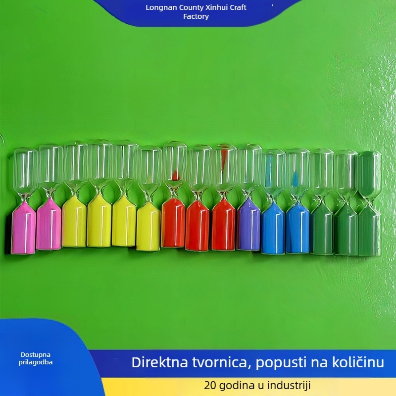 Staklena pješčana satnica 1–5 minuta, dodaci za olovku i igračke