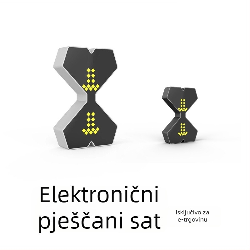 LED digitalni pješčani sat s gravitacijskim senzorom, moder stolni ukras s svjetlećim mjehurićima za dnevni boravak