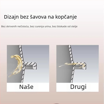 Tianyuan kutija za mačke od nehrđajućeg čelika, otvorenog dizajna s visokim ogradama, protiv prskanja, duboka, poluzatvorena