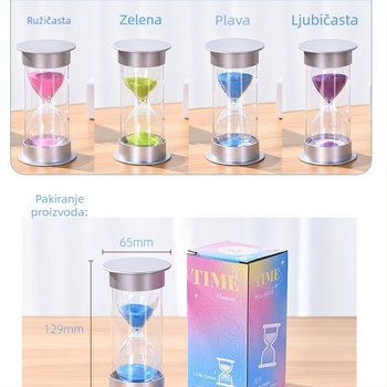 Dječji pijesčani sat sa srebrnim poklopcem, otporan na padove, prilagođen, luksuzan
