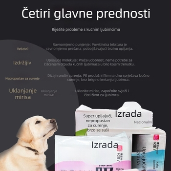 Pelene i podloške za kućne ljubimce — apsorbirajuće, neutraliziraju miris, otporne na propuštanje