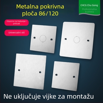 Nerđajući čelični pokrov ploče za 86-tip prekidača‑utičnicu, metalni panel s otvorima