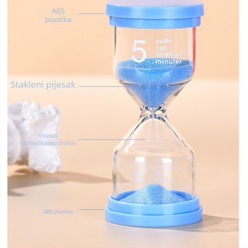 Plastični pješčani sat u obliku makaronu za djecu – mini kreativna dekoracija, visokokvalitetan pješčani sat