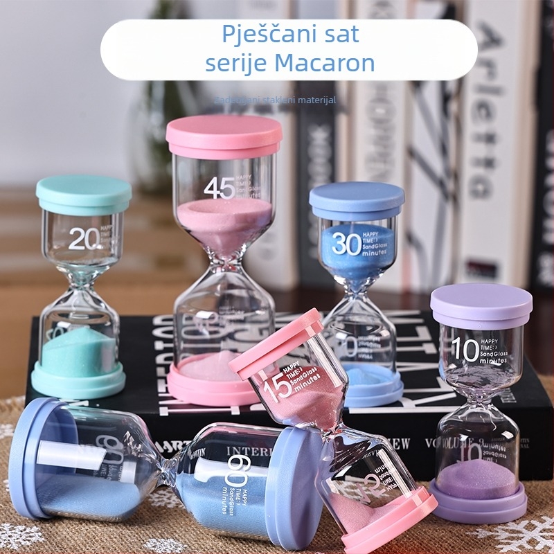 Plastični pješčani sat u obliku makaronu za djecu – mini kreativna dekoracija, visokokvalitetan pješčani sat