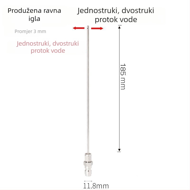 Nerđajući čelik visokotlačna mlaznica s brzim spojem za perilicu rublja – višenamjenska mlaznica