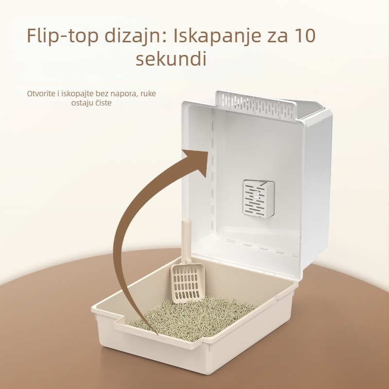 Ekstra velika potpuno zatvorena kutija za mačji pijesak